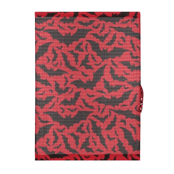Red Bats Halloween Door Curtain Sheer Privacy Light Filtering Window Panel 1 Panel 25x40 Inch
