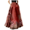 thumbnail image 1 of Red Beach Formal Date Night Evening Happy Festival Gift Skirt for Women Floral Graphic Maxi Long Loose Fit Vintage Hawaiian High Cut Skort Women 2025 XL, 1 of 4