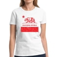 thumbnail image 1 of Red Bear California Republic Shirt for Women - S M L XL 2XL 3XL Cali Graphic Tee - Western USA State California Ladies T-Shirt Gift, 1 of 2