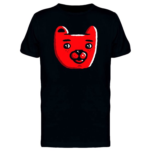Red Bear Head Cartoon Tee Men's -Image by Shutterstock