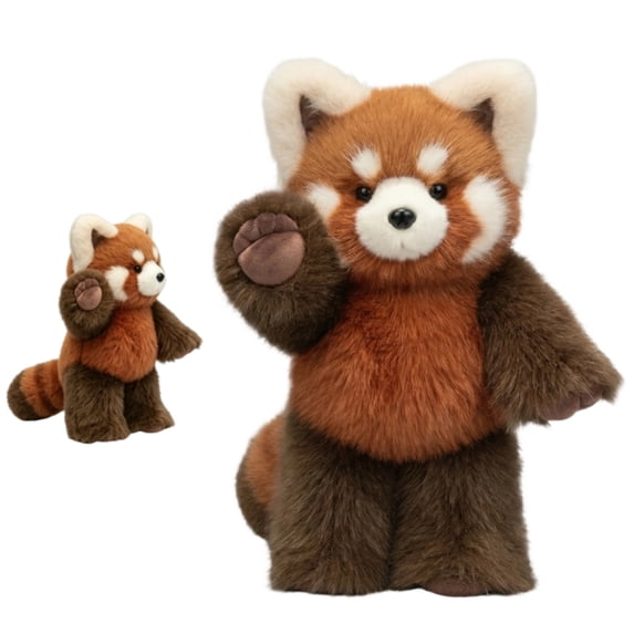 Red Bear Plush Toy Rare Collectible Animal Series Red Bear Lifelike Wildlife Stuffed Animal Realistic Forest Creature Pillow for Collectors 21.65 Inch, 1 Piece