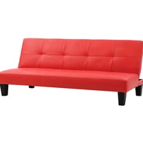 Red Bed For Intimate Settings - 2 Seat, Contemporary Look, Faux Leather, Firm Seat Versatile Seats, Pu Material, Wood Frame, Comfortable Fits Living Rooms