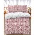 thumbnail image 1 of Red Bedding Duvet Cover Set King Size 4 Pieces Cycling Pattern People Animal Plant Soft Twill Plush Quilt Cover, Include 1 Duvet Cover 1 Flat Sheet And 2 Pillow, 1 of 7
