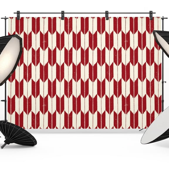 Red Beige Arrow Photography Backdrop 7x5FT, Abstract Japanese Red Beige Arrow Photo Backdrops, Background for Photography Studio Photo Studio Background, Back Drop for Photoshoot