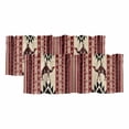 thumbnail image 1 of Red Beige Boho Curtain Valances for Windows, Kitchen Valance Window Treatments Panel 2 Pack, Vintage Abstract Art Ethnic Tribe Rod Pocket Short Curtains for Bathroom Bedroom 60 x 18 Inch, 1 of 8