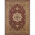 thumbnail image 1 of Red Beige Machine Woven Traditional Medallion Octagon Indoor Area Rug, 1 of 2