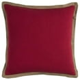 thumbnail image 1 of Red & Beige & Natural Jute Throw Pillow, 1 of 1