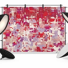 Red Beige Scratch Marks Backdrops for Photography, Abstract Industrial Minimalist Brutalist Fabric Photo Background Sturdy Studio Props for Photo Studio, Video Recording, Booth & Photoshoot 7x5ft