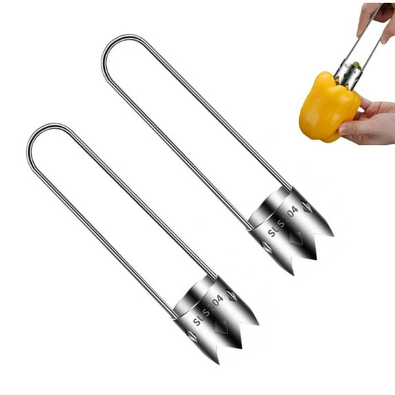 Red Bell Pepper Seed Corer,2024 New Stainless Steel Fruite Corer,Fruit Core Remover Kitchen Small Tool Stainless Steel 304 Fruit Core Extractor,Red Bell Peppers Cutter Seed Remover Tool For Fruit