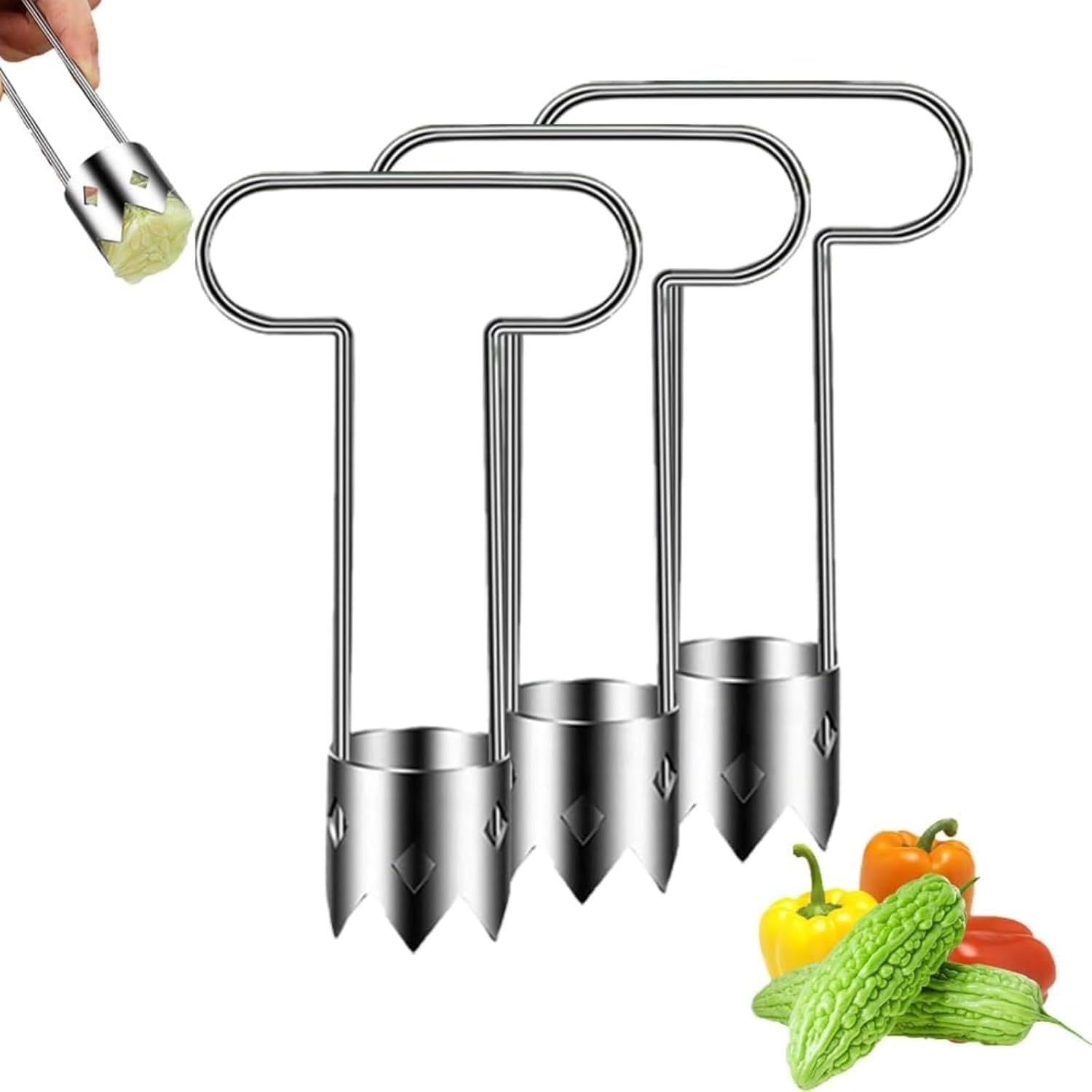 Red Bell Pepper Seed Corer, 2025 New T-Shaped Handle Apple Corers ...