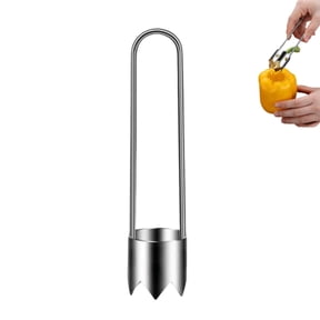 Red Bell Pepper Seed Corer,Reusable, Washable Fruit Slicer and Chili Seeder, Rust-proof Kitchen Gadget