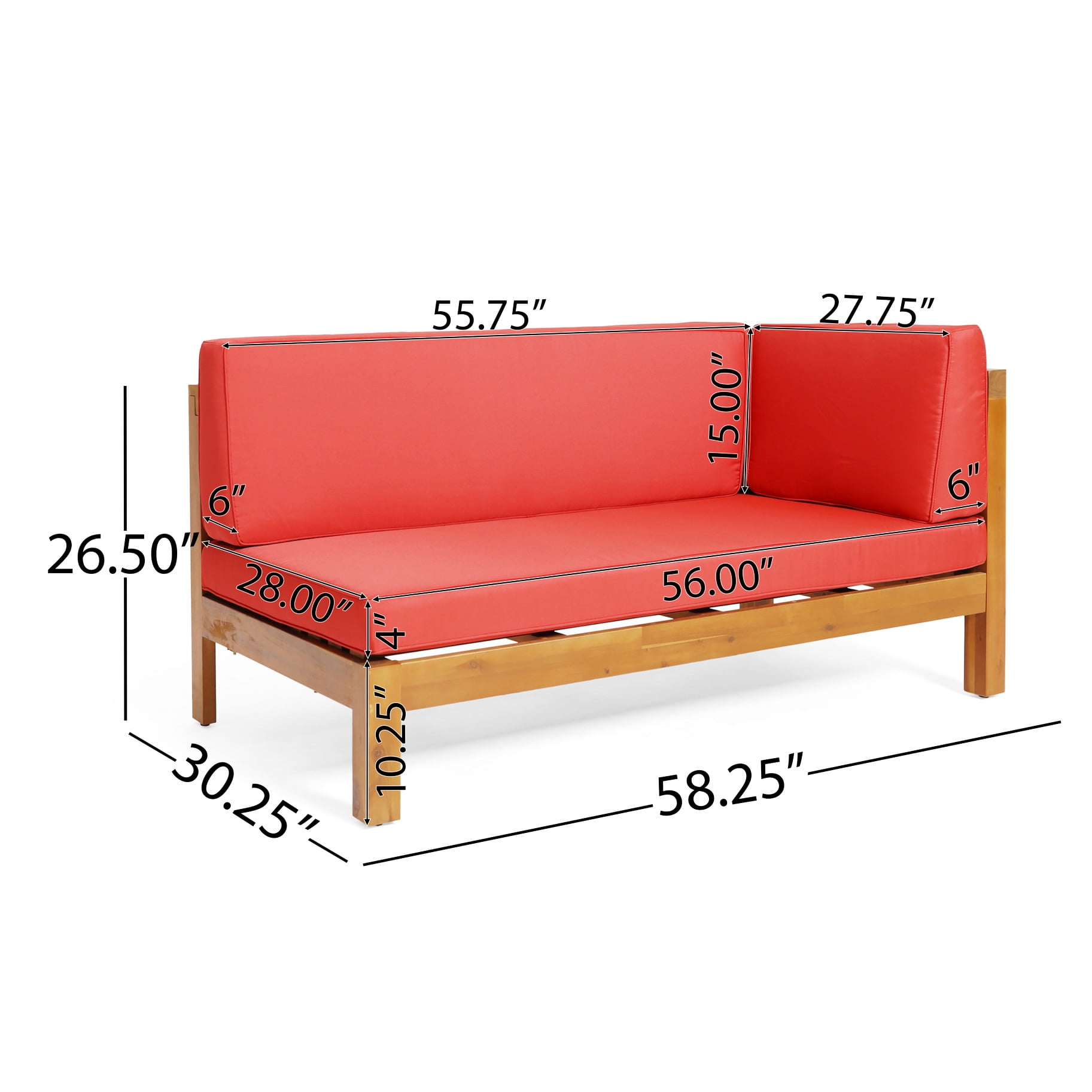 Red Bench With Wood - Water- Cushions For A Stylish Outdoor Look Right ...