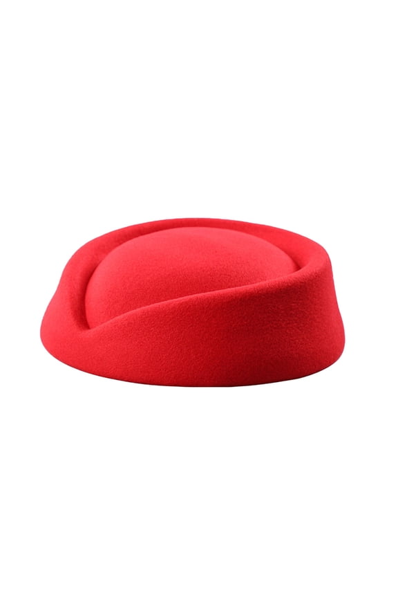 Red Berets for Women Men Fascinator Base Wool Hostesses Pillbox Hat Millinery Making 39