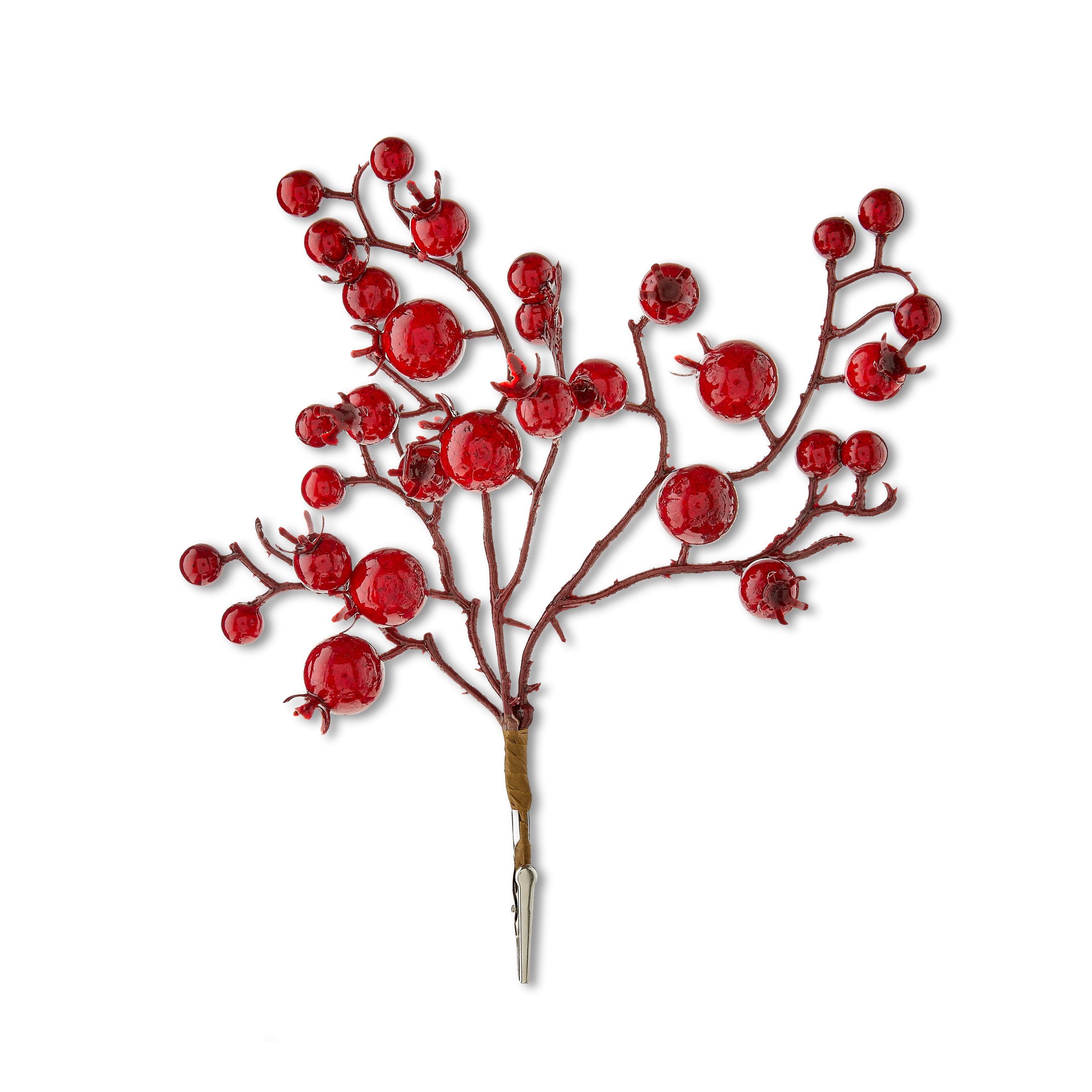 Red Berries Plastic Decorative Christmas Clip, 6 in, by Holiday Time