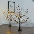 thumbnail image 1 of Red Berry Blossom Tree with Lights (24 Waterproof LED Beads), 22in DIY Available Berry Blossom Twinkling Tree, Realistic Design, Reusable, for Christmas, Holiday, Party, Decorations (Red+Gold), 1 of 12