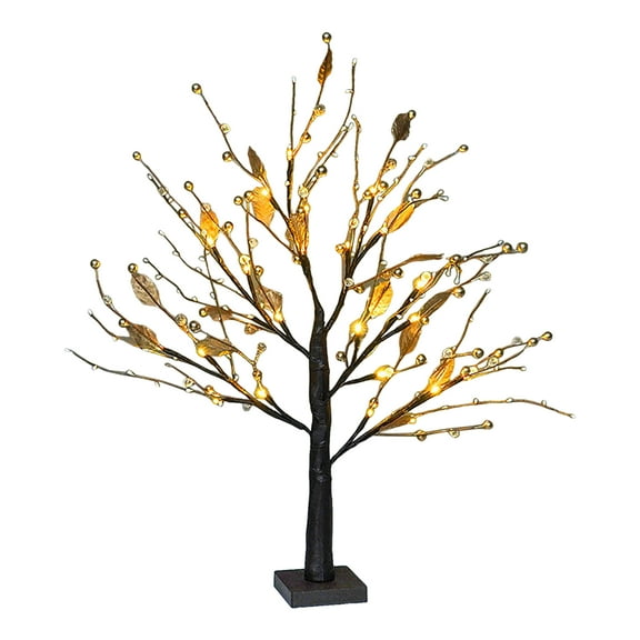 Red Berry Blossom Twinkling Tree 2026 New with 24 LED Beads 48 Red Berries Shockproof Waterproof Removable Base Decorative for Christmas Easter