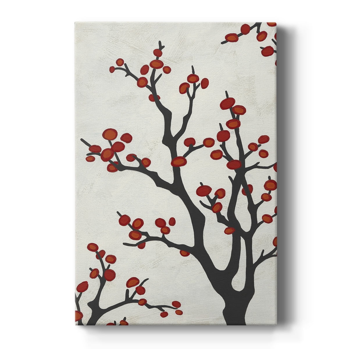 Red Berry Branch II Premium Gallery Wrapped Canvas - Ready to Hang