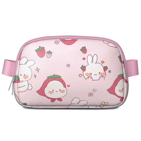 Red Berry Delight Fanny Pack – Kawaii Strawberry Belt Bag for Fun and Fruity Fashion Fans
