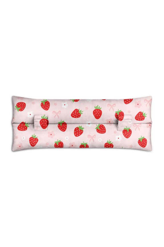 Red Berry Pattern Seatbelt Pillow - Vibrant Colors for Post-Operative Patients