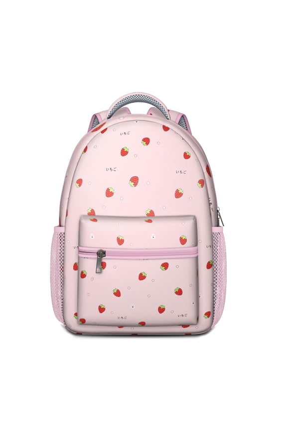Red Berry Waterproof School Bag for Teens - Lightweight Daypack with Spinal Support & Breathable Mesh