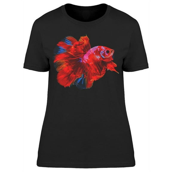 Red Betta Fish Gorgeous T-Shirt Women -Image by Shutterstock, Female Large