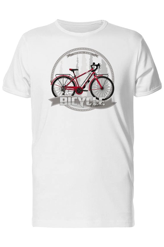 Red Bicycle In A Round Frame T-Shirt Men -Image by Shutterstock, Male 4X-Large