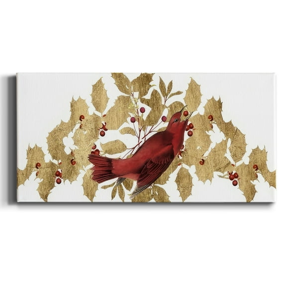 Red Bird Christmas Collection D- Gallery Wrapped Canvas