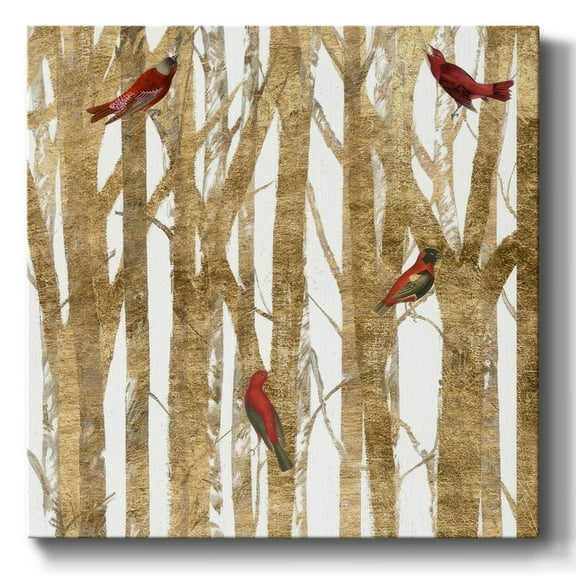 Red Bird Christmas II- Gallery Wrapped Canvas
