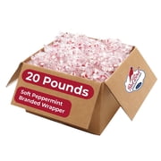 Red Bird Soft Peppermint Candy, Kosher Gluten-Free Mints Bulk, Branded Wrapper, 20 lb Box