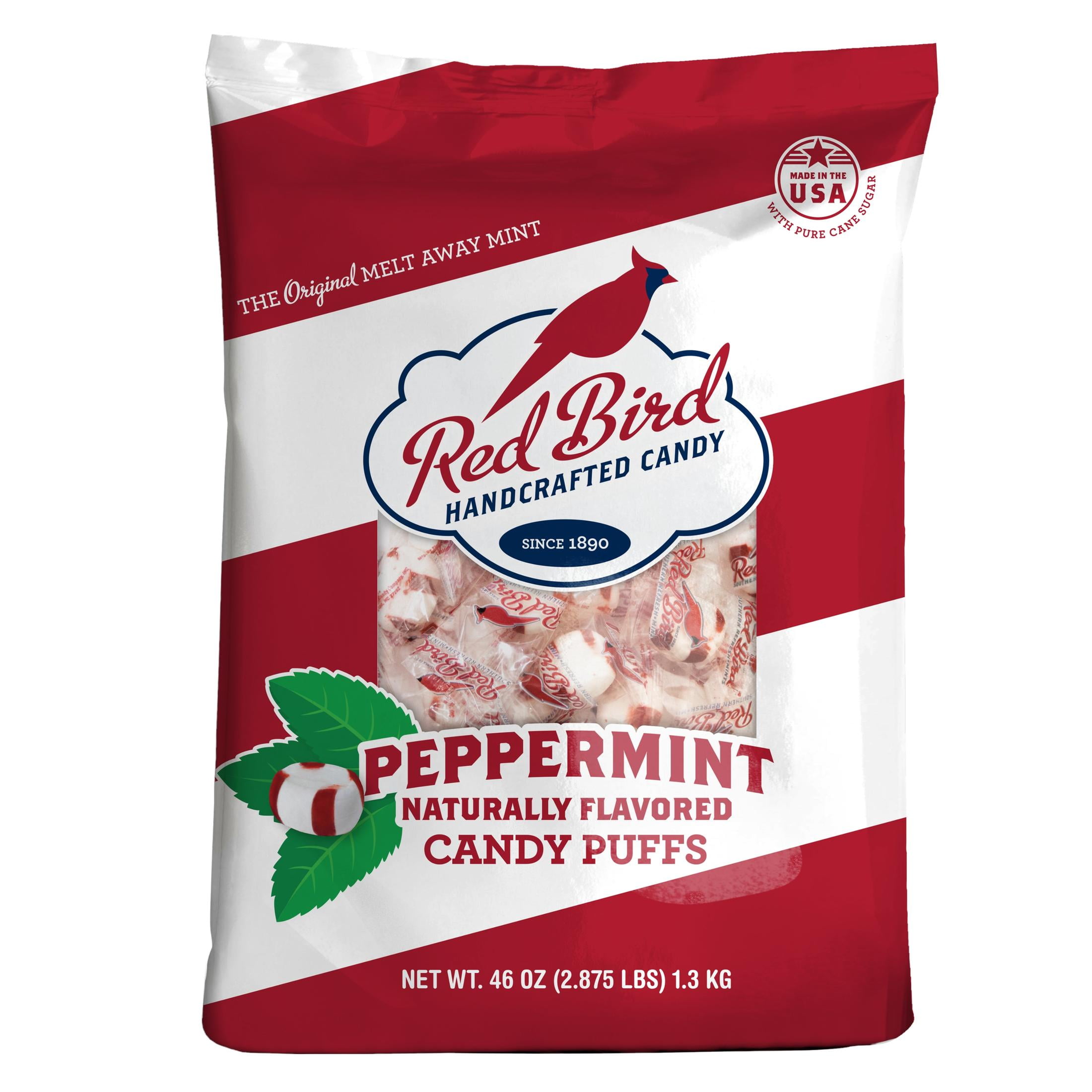 Red Bird Soft Peppermint Puffs, NonGMO, Kosher, Individually Wrapped