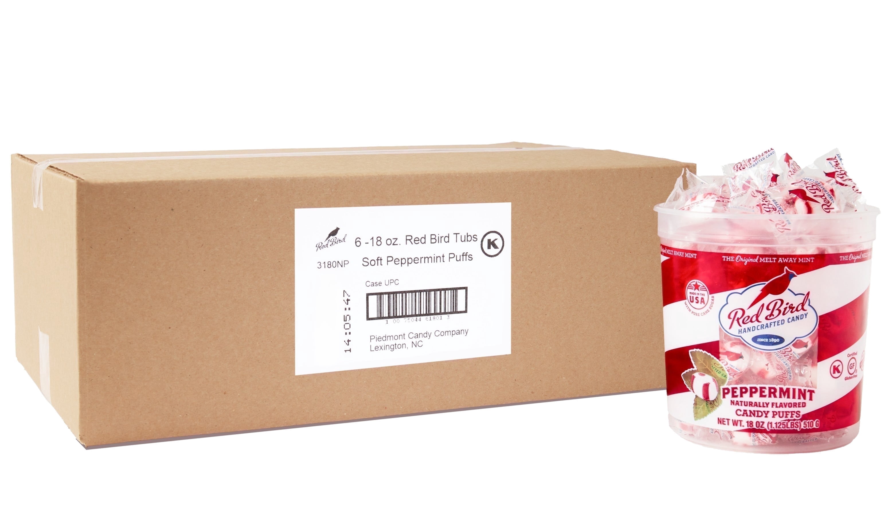 Red Bird Soft Peppermint Puffs, Mints Bulk Individually Wrapped Office ...