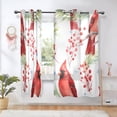 thumbnail image 1 of Red Birds Fruit Leaves Blackout Curtains Thermal Insulation 63 inch Grommet for Bedroom Living Room Bathroom Kitchen Windows 2 Pack, 1 of 6
