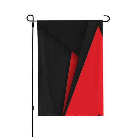 Red Black Abstract House Flag Double Side Garden Flag For Outside Room House Yard Indoor 28" X 40"
