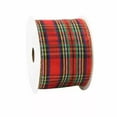 thumbnail image 1 of Red Black Blue Green Check Ribbon: Gift Wrapping Floral Arrangement Wreath Bow Making Fabric Craft Wired Edge Ribbon(6.3cm*10 Yards/1 roll), 1 of 5