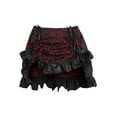 thumbnail image 1 of Red/Black Brocade Ruched Bustle Skirt, 1 of 3