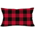 thumbnail image 1 of Red Black Buffalo Check Plaids Pillow Covers 12x20 Inch Merry Christmas Farmhouse Decorations Throw Pillow Cases Double Sided Super Soft Square Cushion Cover for Home Car Bed Sofa Couch, 1 of 5