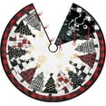 thumbnail image 1 of Red and Black Buffalo Christmas Tree Skirt 36 Inch Reversible Halloween Christmas Double Side Print Tree Skirt Halloween Christmas Tree Skirt for Party Indoor Outdoor, 1 of 6