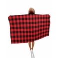 thumbnail image 1 of Red Black Buffalo Plaid Beach Towels Oversized Super Absorbent, Black Red Checkered Lightweight Bath Towel Quick Dry Sets For Bathroom/Pool/Rv Camping/Beach Play/Gym Room/Picnic 35"x70", 1 of 8