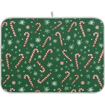 Red and Black Buffalo Plaid Dish Drying Mat 16x18 for Kitchen Merry Christmas Winter Xmas Dishes Pad Dish Drainer Rack Mats Absorbent Fast Dry Kitchen Accessories