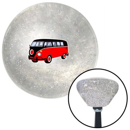 Red & Black Camper Clear Retro Metal Flake Shift Knob with M16 x 1.5 Insert Shifter