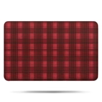 Red Black Checkerboard Checkered Pattern Bathroom Rugs Mat,Non Slip Microfiber Bathroom Rug,Rubber Backing,Soft Bathroom Mats for Bathroom Floor,Tub and Shower,17x27in(43x68cm)