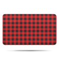 thumbnail image 1 of Red Black Checkerboard Checkered Pattern Bathroom Rugs Mat,Non Slip Microfiber Bathroom Rug,Rubber Backing,Soft Bathroom Mats for Bathroom Floor,Tub and Shower,17x30in(43x75cm), 1 of 5