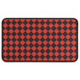 thumbnail image 1 of Red Black Checkerboard Checkered Pattern Door Rugs,Washable Non Slip Door Mats Indoor,Decorative Door Mats,Entry Mat Indoor for Entrance,Bedroom,Kitchen,Bathroom,30"x17", 1 of 6