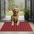 thumbnail image 1 of Red Black Checkerboard Checkered Pattern Door Rugs,Washable Non Slip Door Mats Indoor,Decorative Door Mats,Entry Mat Indoor for Entrance,Bedroom,Kitchen,Bathroom,20"x32", 1 of 6