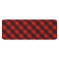 thumbnail image 1 of Red Black Checkerboard Checkered Pattern Kitchen Rug Mat,Kitchen Runner Rugs Non Skid Washable,Decorative Kitchen Floor Mats for Kitchen,Sink,Laundry,17"x47.2", 1 of 7