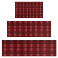 thumbnail image 1 of Red Black Checkerboard Checkered Pattern Kitchen Rugs Sets Of 3,Kitchen Runner Rugs Non Skid Washable,Decorative Kitchen Floor Mats for Kitchen,Sink,Laundry,17"x30"+ 17"x47" + 17"x59", 1 of 6
