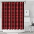 thumbnail image 1 of Red Black Checkerboard Checkered Pattern Shower Curtain 84"x72" ,Bathroom Decorative Shower Curtains Set with 12 Hooks,Modern Waterproof Washable Shower Curtain, 1 of 6