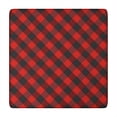 thumbnail image 1 of Red Black Checkerboard Checkered Pattern Square Fitted Tablecloth with Elastic Edge,Square Table Cover,Washable Elastic Table Cover for Home Kitchen Party Decor 34"x34", 1 of 6