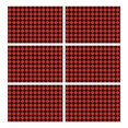 thumbnail image 1 of Red Black Checkerboard Checkered Pattern Summer Placemats Table Placemats Set Of 6-Linen Kitchen Washable Placemats Table Mats 11.8"x17.7" Non-Slip Heat Resistant, 1 of 5