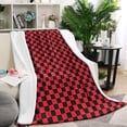 thumbnail image 1 of Red and Black Checkerboard Pattern Blanket,Comfortable Soft Flannel Throw Blanket,All Season,Warm Lightweight Blankets for Sofa Bed Couch Living Room Chair,40"x50", 1 of 4